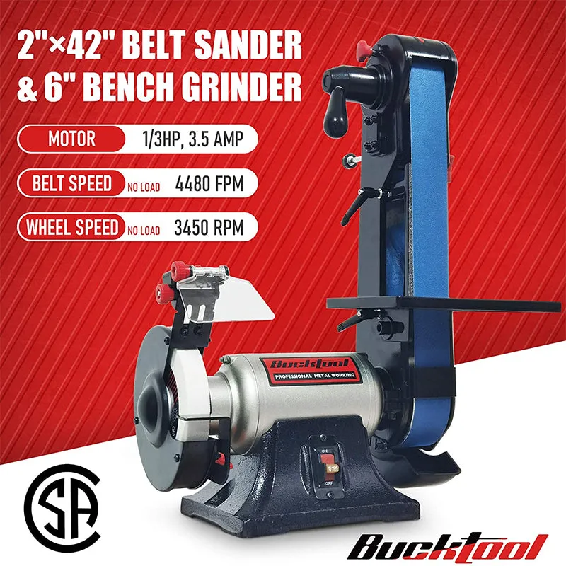 BG2600 2" x 42" Belt Sander & 6" Bench Grinder Combo