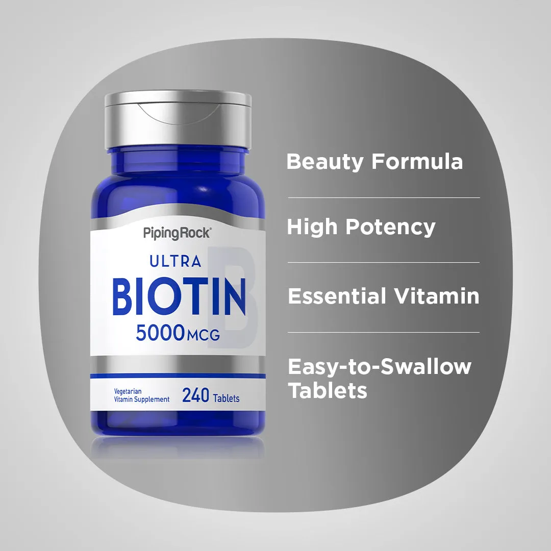 Biotin, 5000 mcg, 240 Tablets