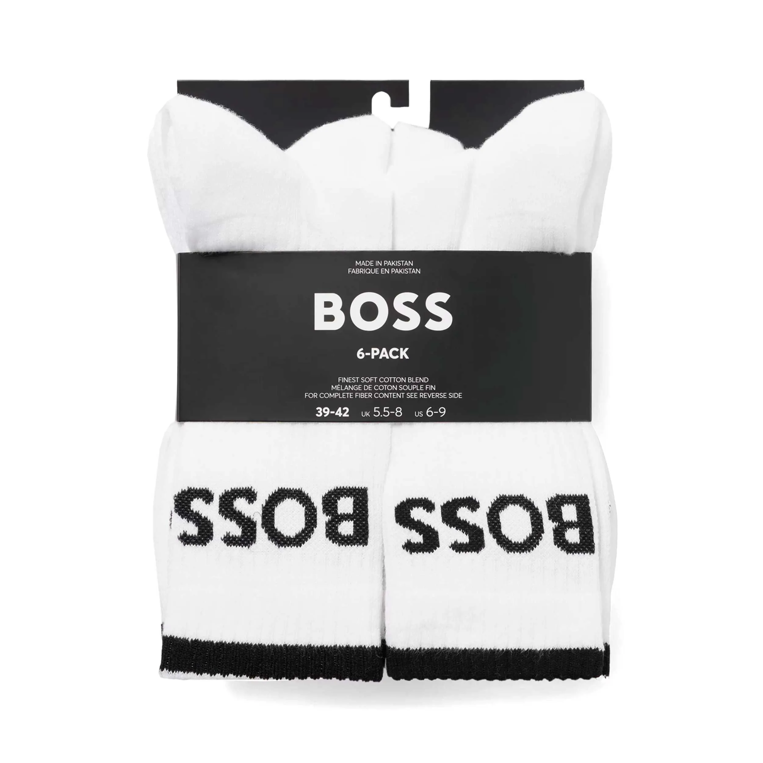 BOSS 6P QS Stripe CC Sock in White