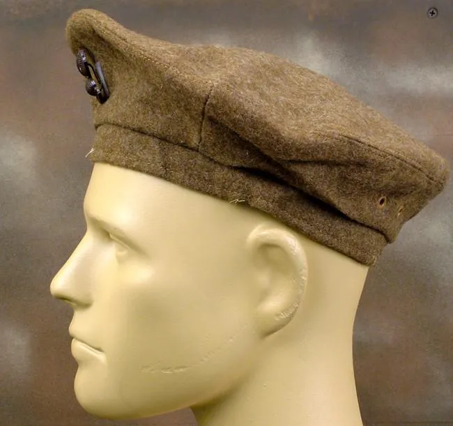 British Beret WW2 Issue Khaki: Dated WWII