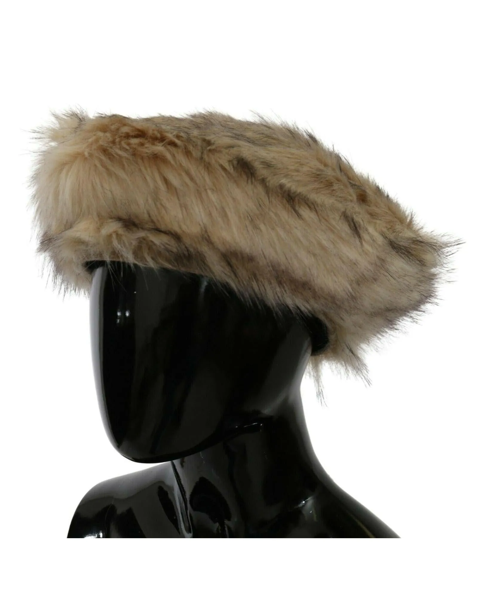 Dolce & Gabbana Faux Fur Hat Brown