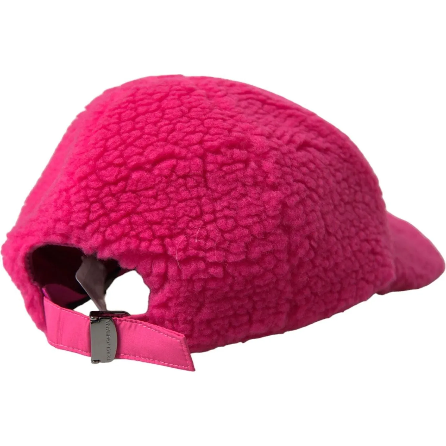 Dolce & Gabbana Pink Fleece Plush Baseball Hat Men