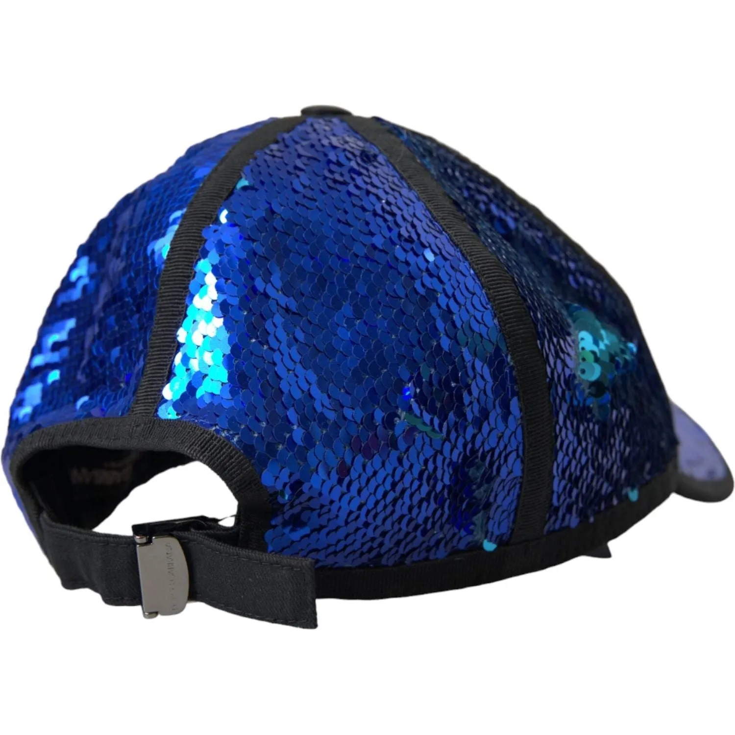 Dolce & Gabbana Royal Blue Sequin Baseball Hat Men