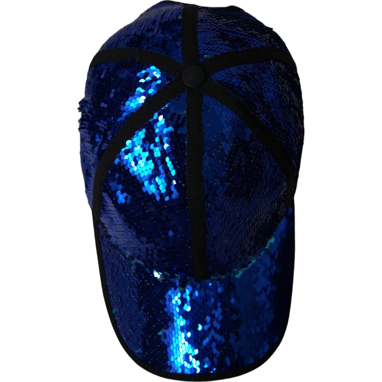 Dolce & Gabbana Royal Blue Sequin Baseball Hat Men