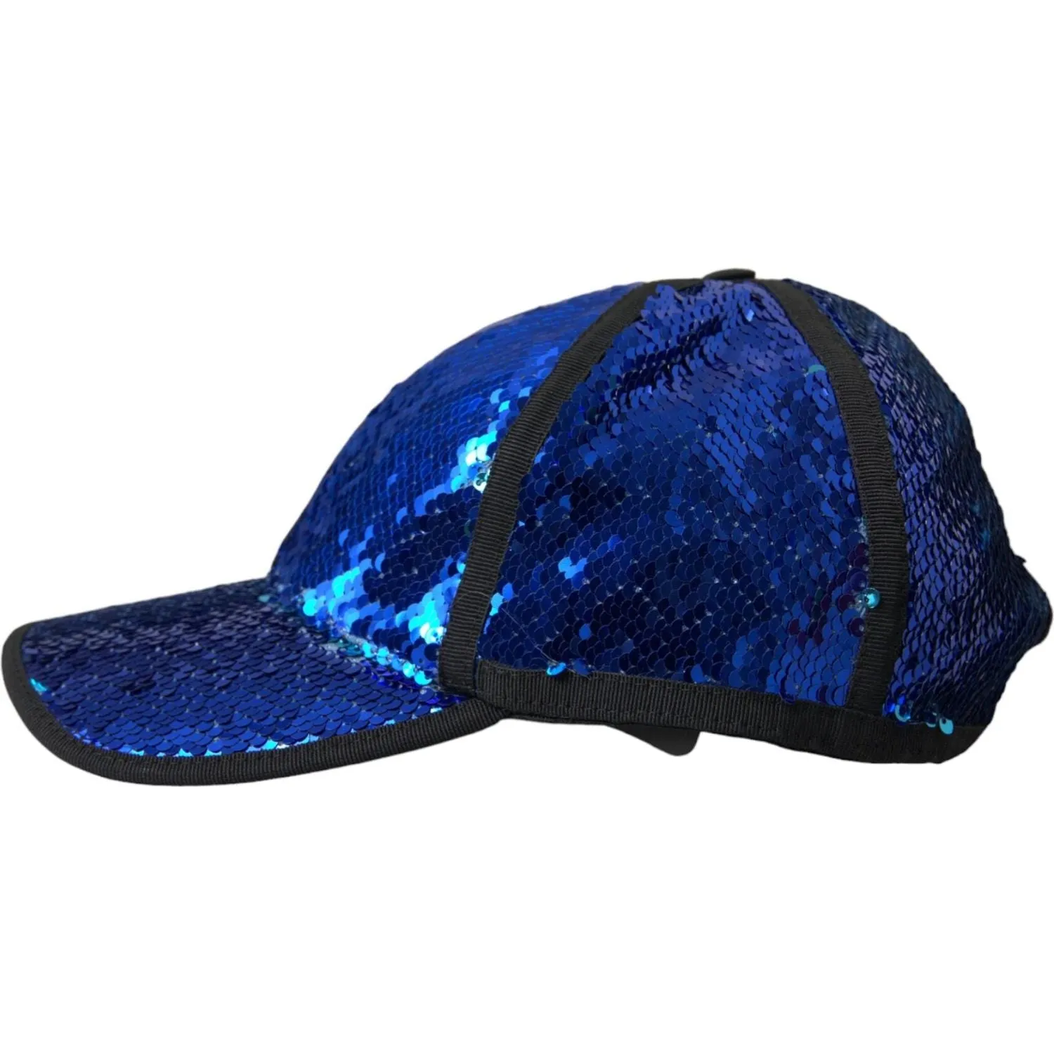 Dolce & Gabbana Royal Blue Sequin Baseball Hat Men