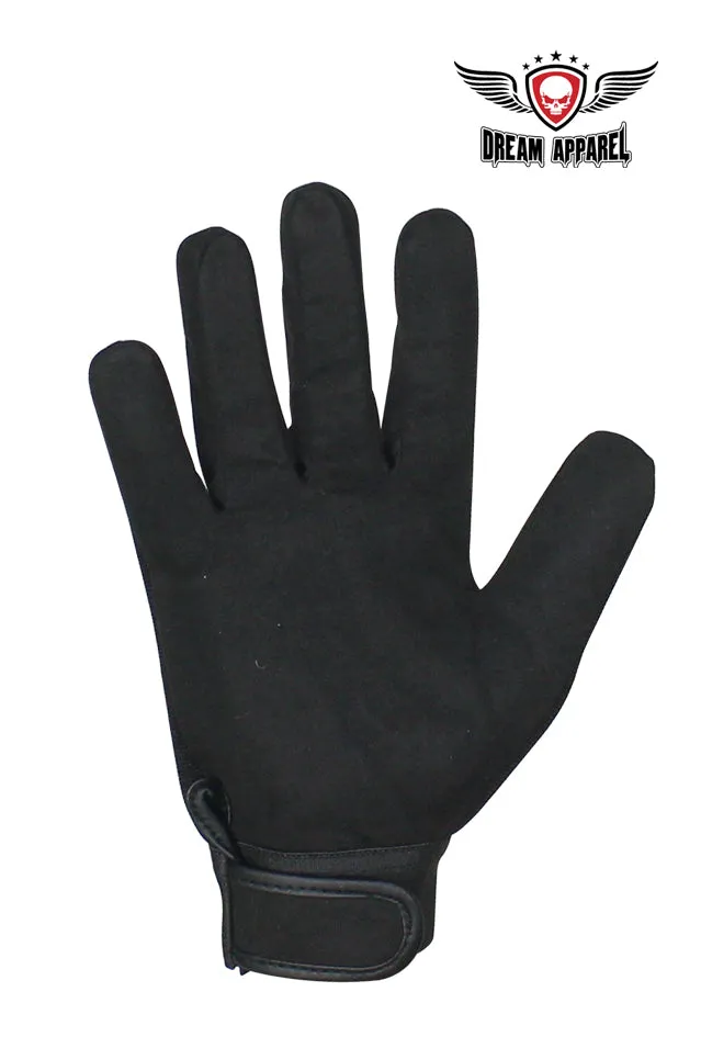 Dream Apparel Mesh Textile Mechanic Gloves With Hook And Loop Fastener Strap