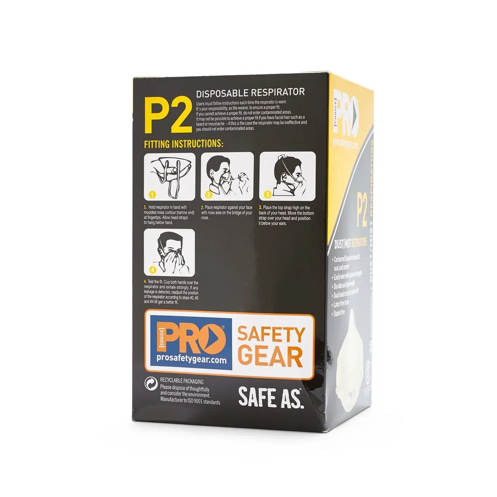 Dust/Mist Respirator P2 Disposable (20)