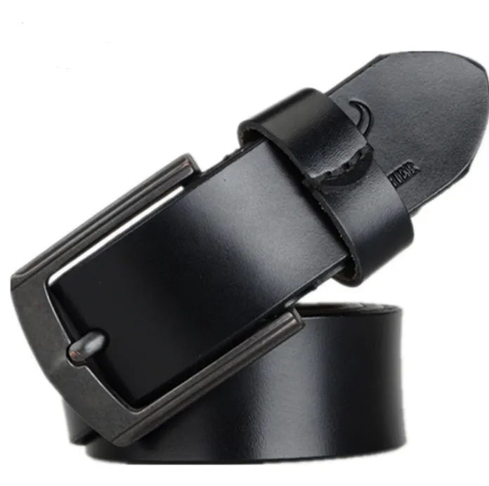 Dynamic buckle leather belt belt