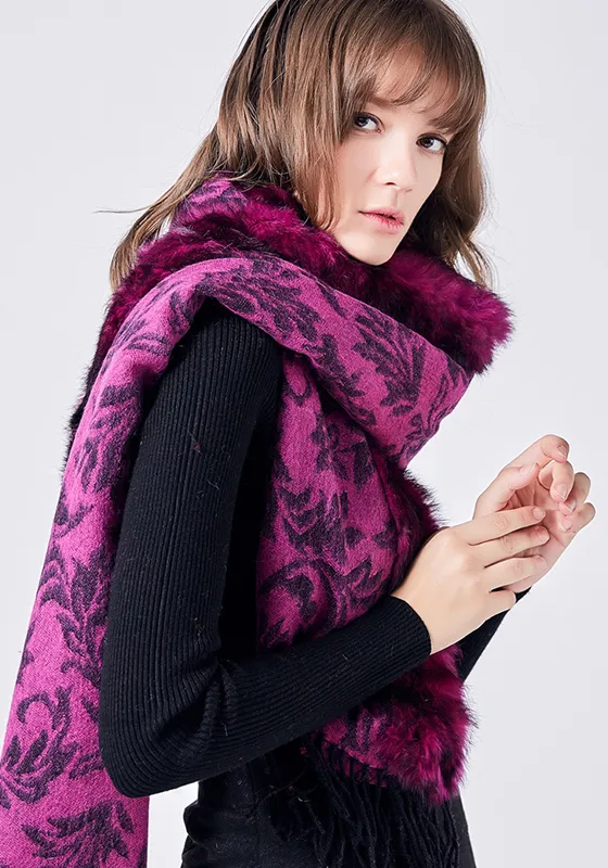 Fur Collar Rabbit Thick Scarf