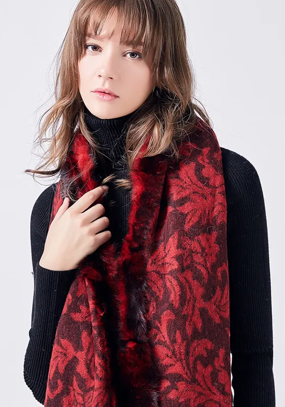 Fur Collar Rabbit Thick Scarf