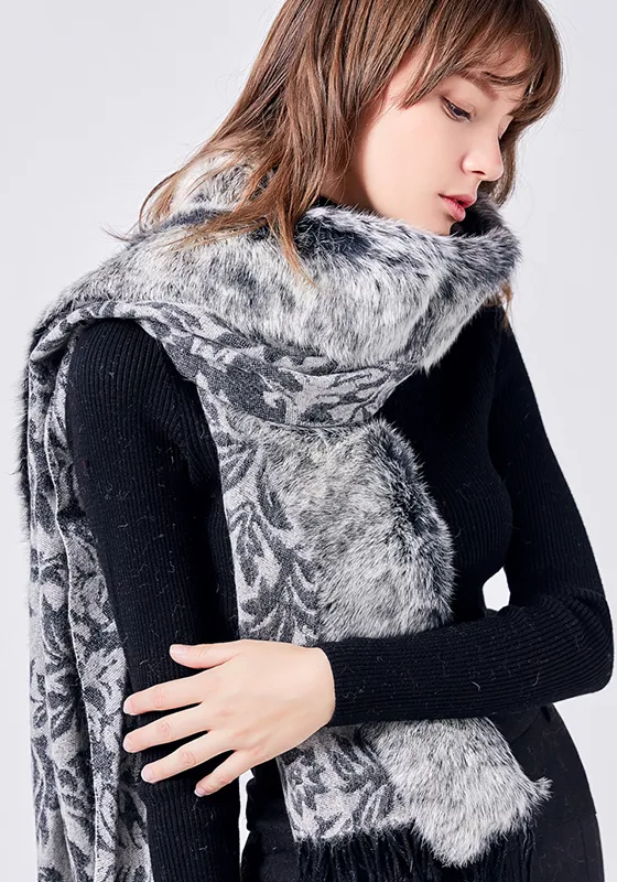 Fur Collar Rabbit Thick Scarf