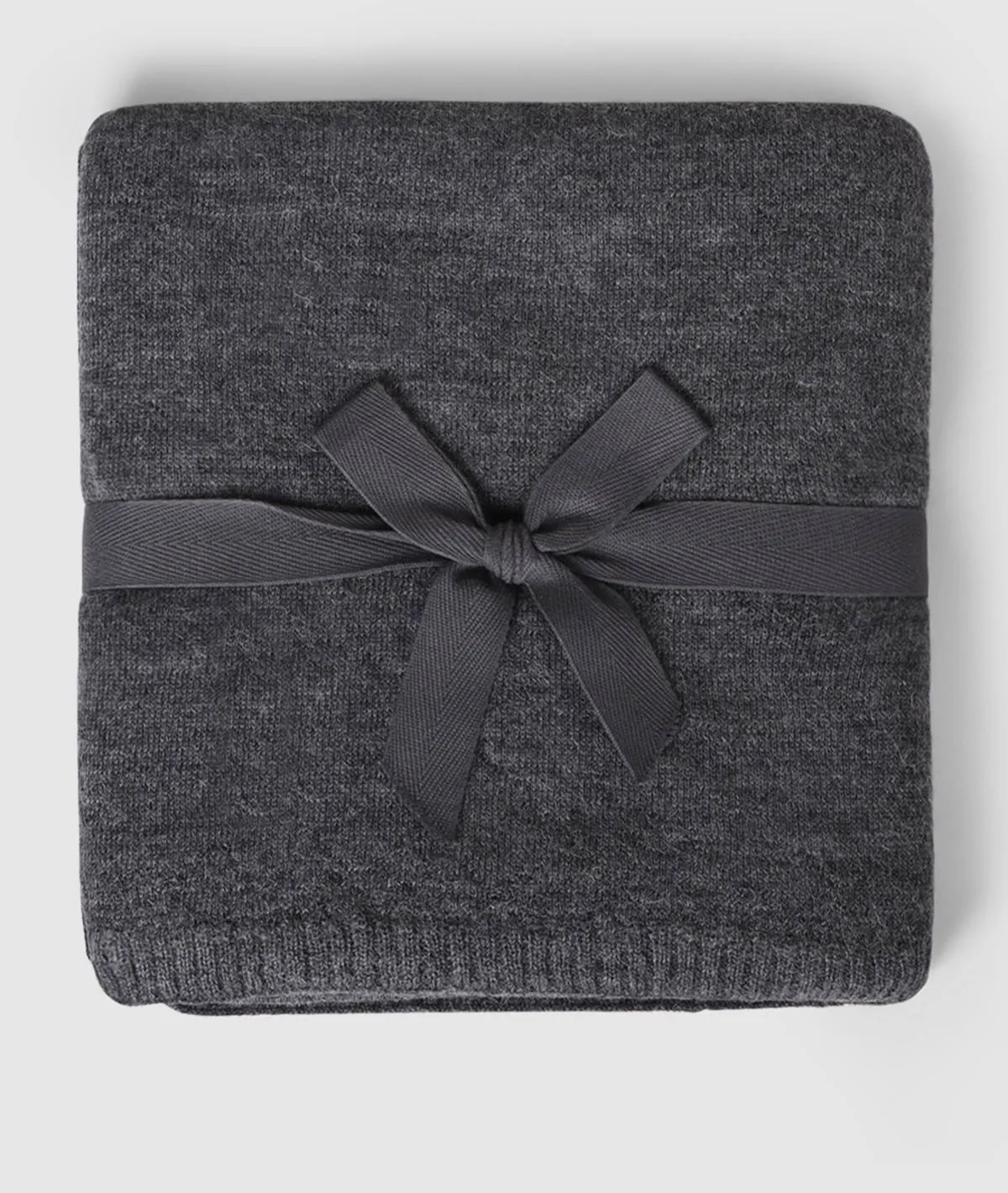 Jersey Knit 100% Merino Wool Shawl (Dark Grey Melange)