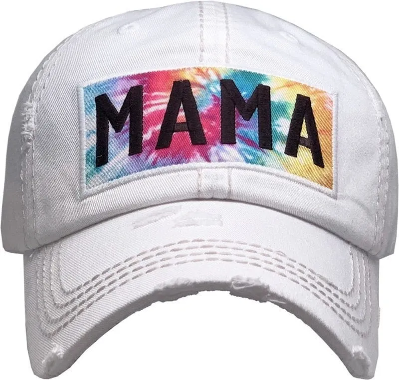 KBV1375 "Mama Tie Dye" Vintage Washed Baseball Cap