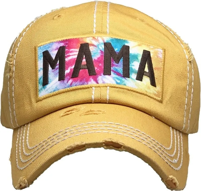 KBV1375 "Mama Tie Dye" Vintage Washed Baseball Cap