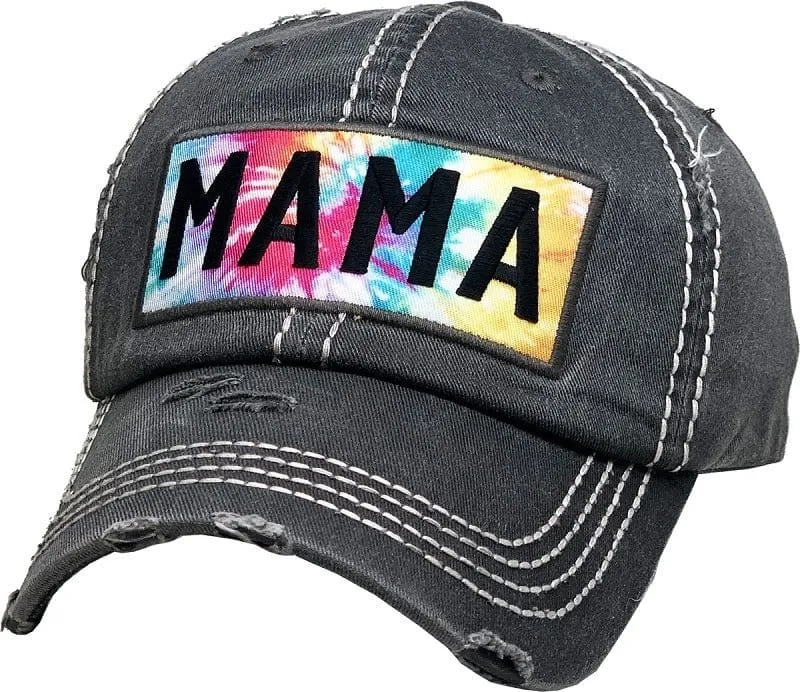 KBV1375 "Mama Tie Dye" Vintage Washed Baseball Cap