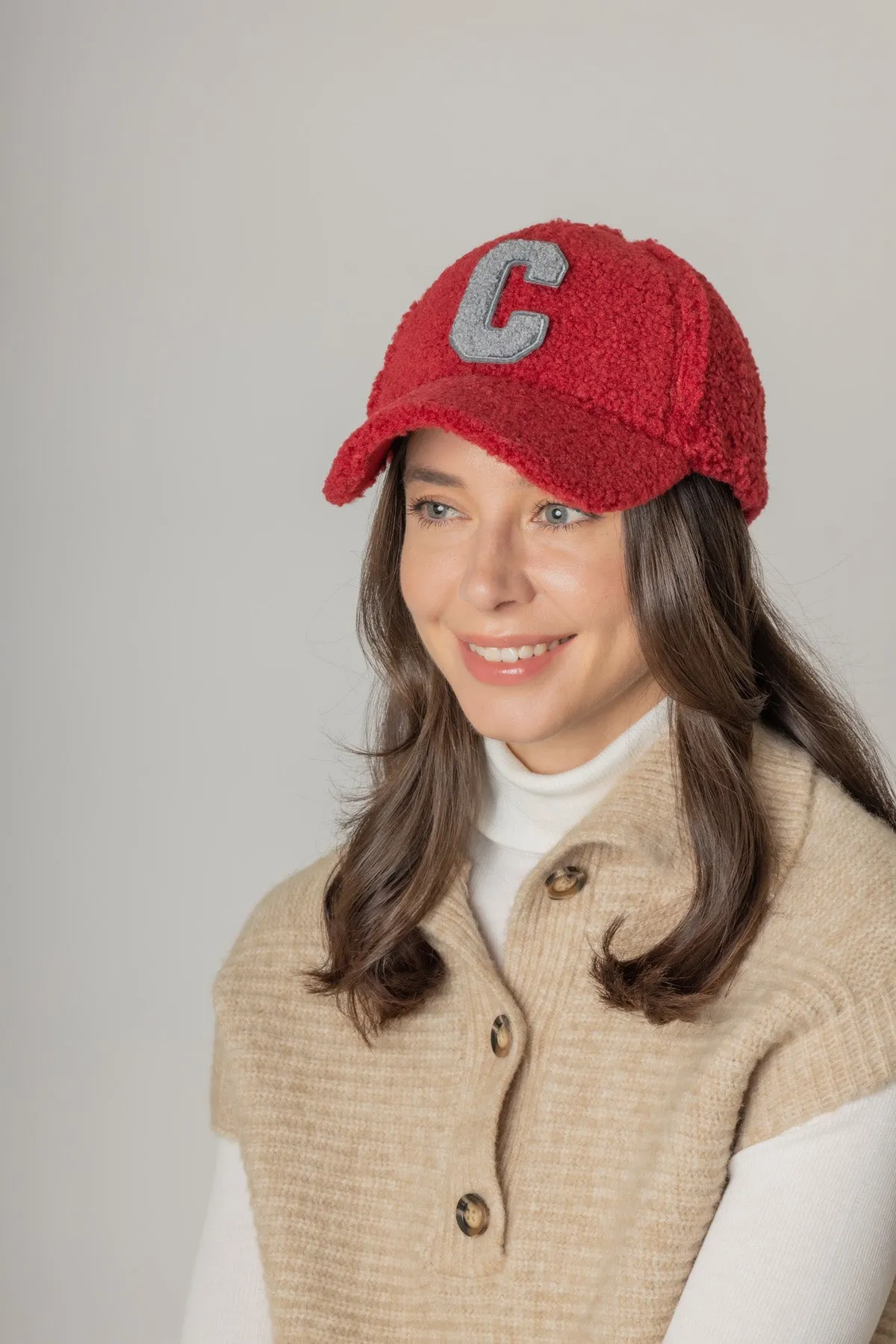 Letter C Sherpa Baseball Cap (Big Letter)