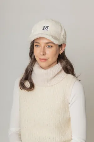 Letter M Sherpa Baseball Cap