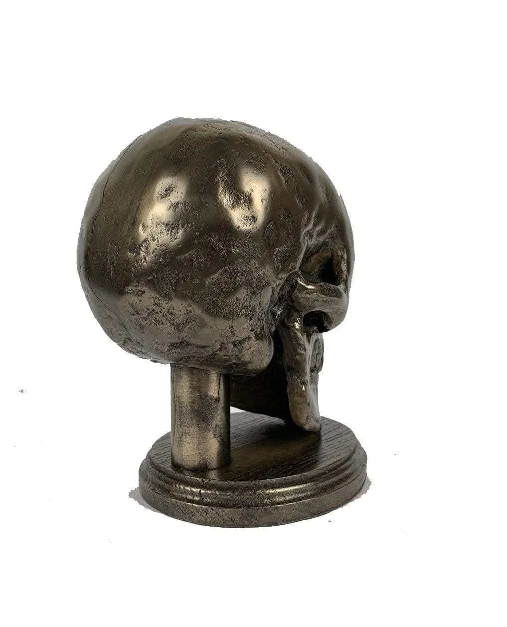 Life Size Skull Beret Hat Holder Cold Cast Bronze Statue Sculpture