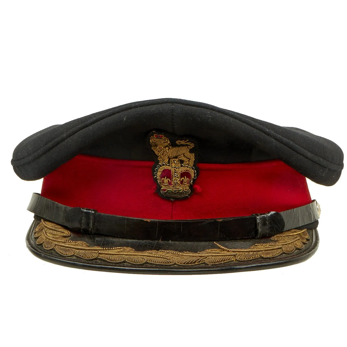 Original British Post WWII Canadian R.C.O.C. Army Brigadier or Colonel Dress Peaked Visor Cap by Thomas & Stone