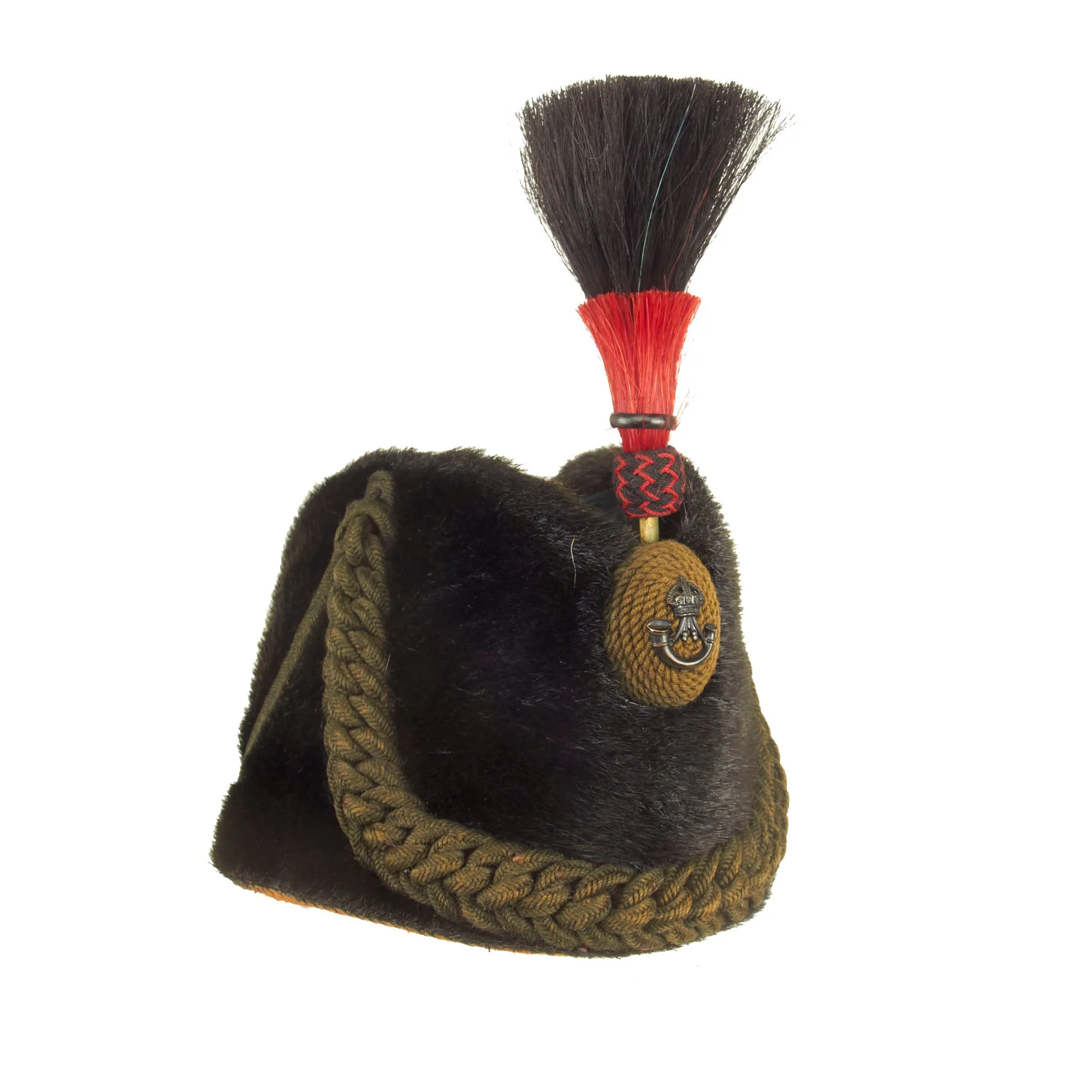 Original British Pre WWI Era Rifle Regiment Sealskin Astrakhan Karakul Cap