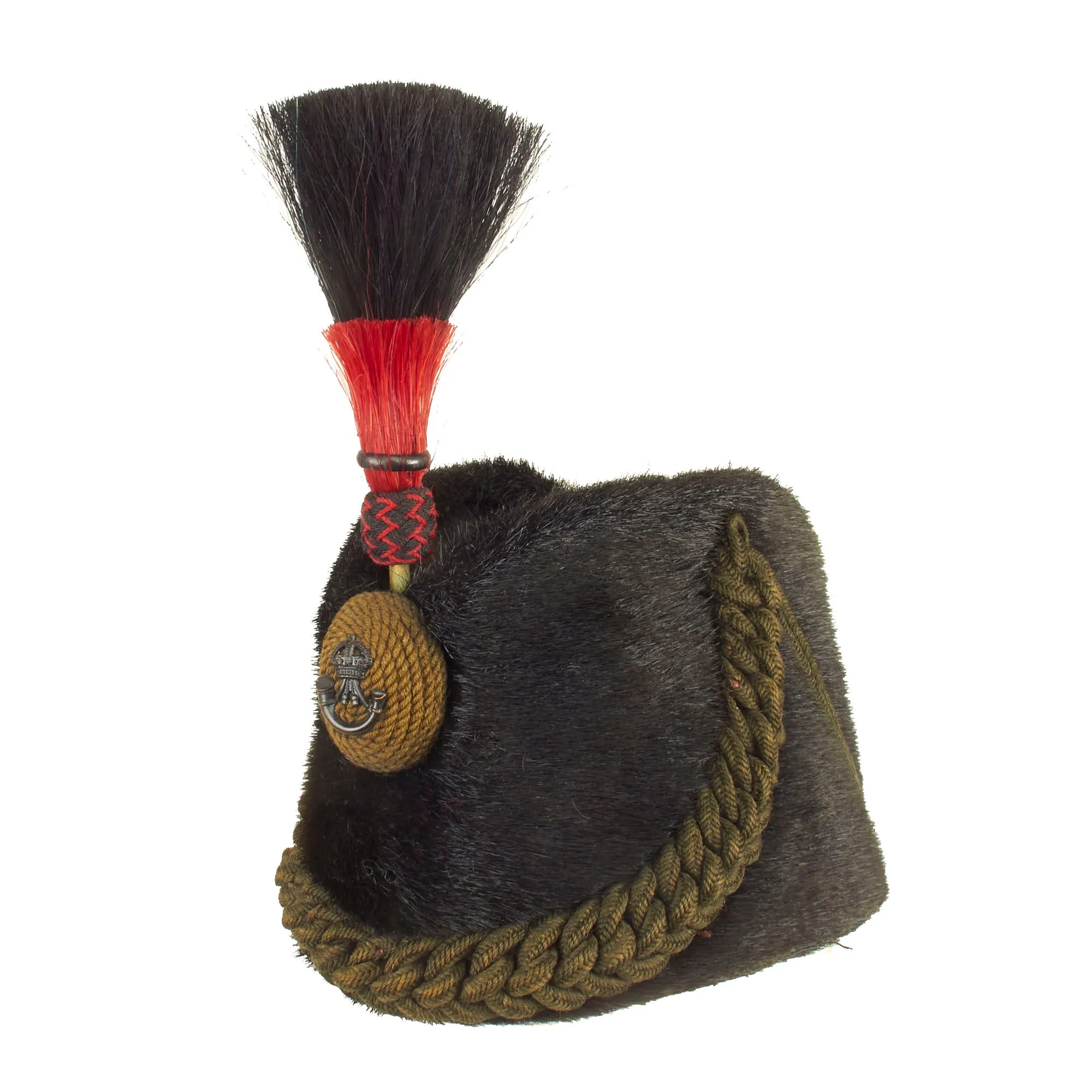 Original British Pre WWI Era Rifle Regiment Sealskin Astrakhan Karakul Cap