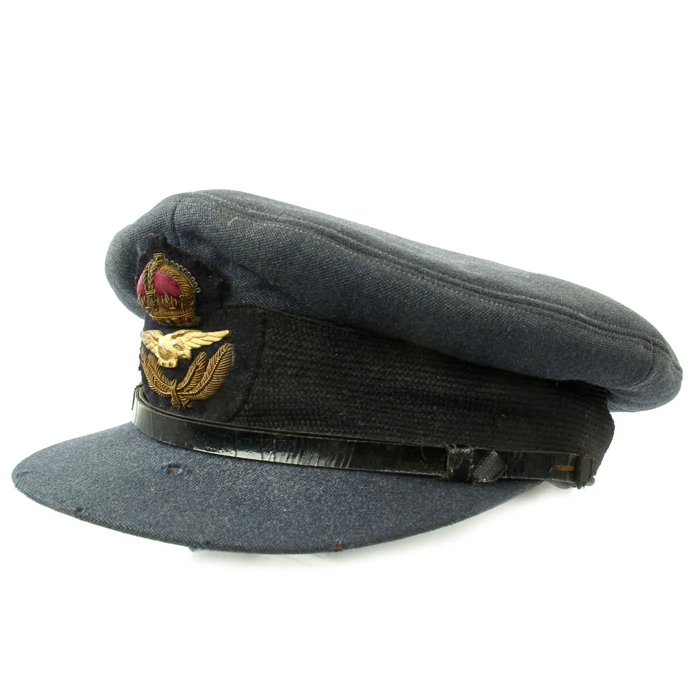 Original British WWII Royal Air Force RAF Officer Visor Cap