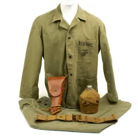 Authentic U.S. WWII USMC Iwo Jima Named P41 Utility Combat Uniform - Original Issue