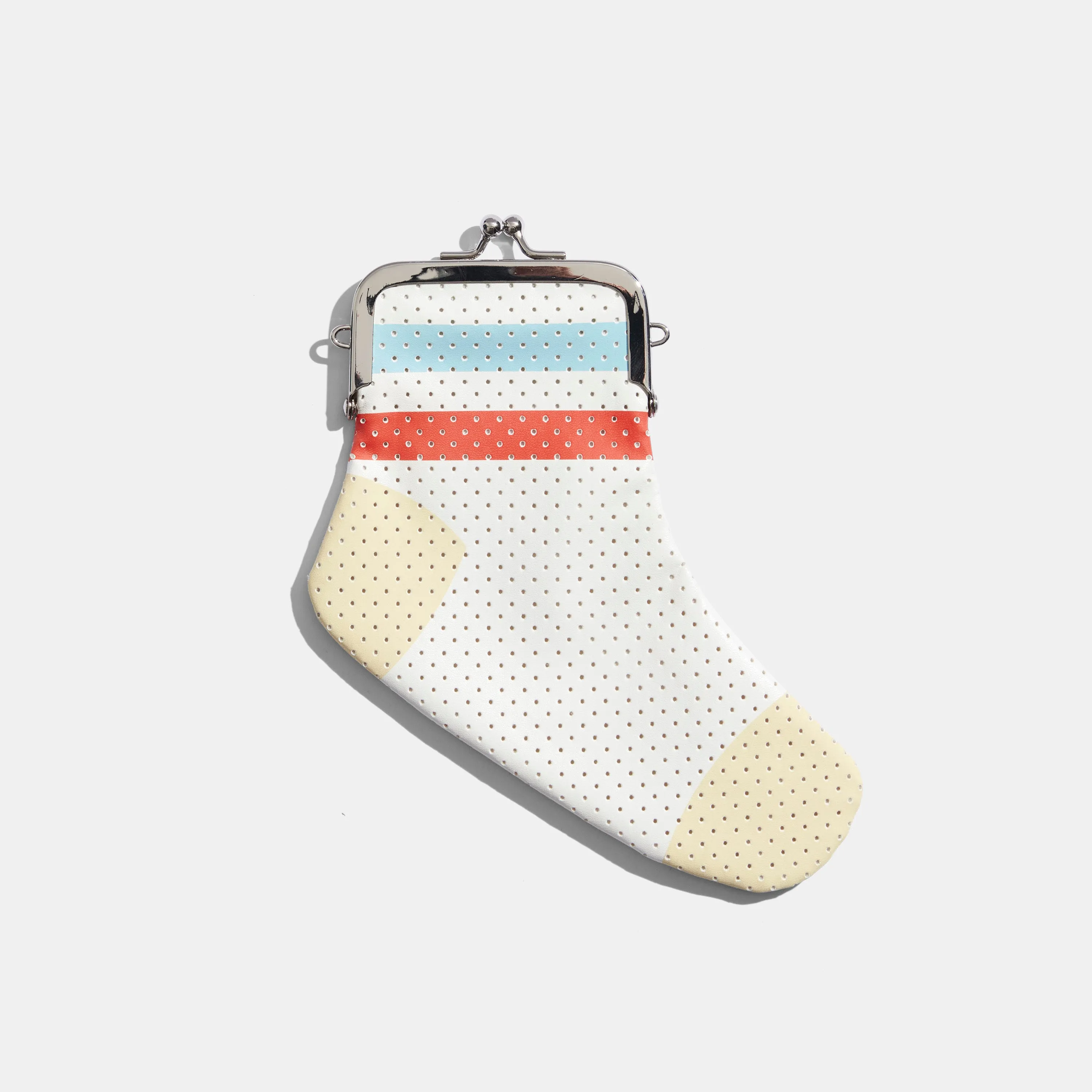 Sock Coin Purse in Red and Blue