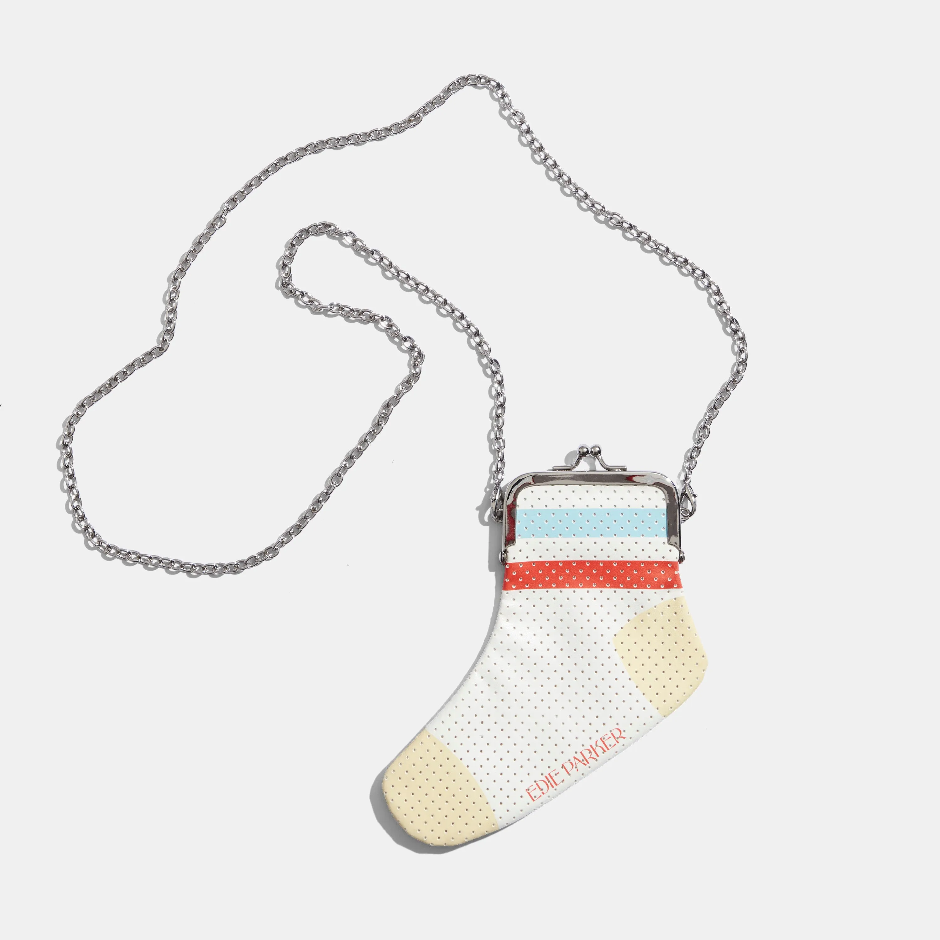 Sock Coin Purse in Red and Blue