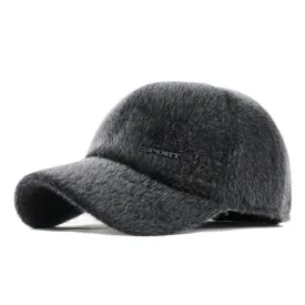 Solid Color Winter Warm Ear Flaps Baseball Cap