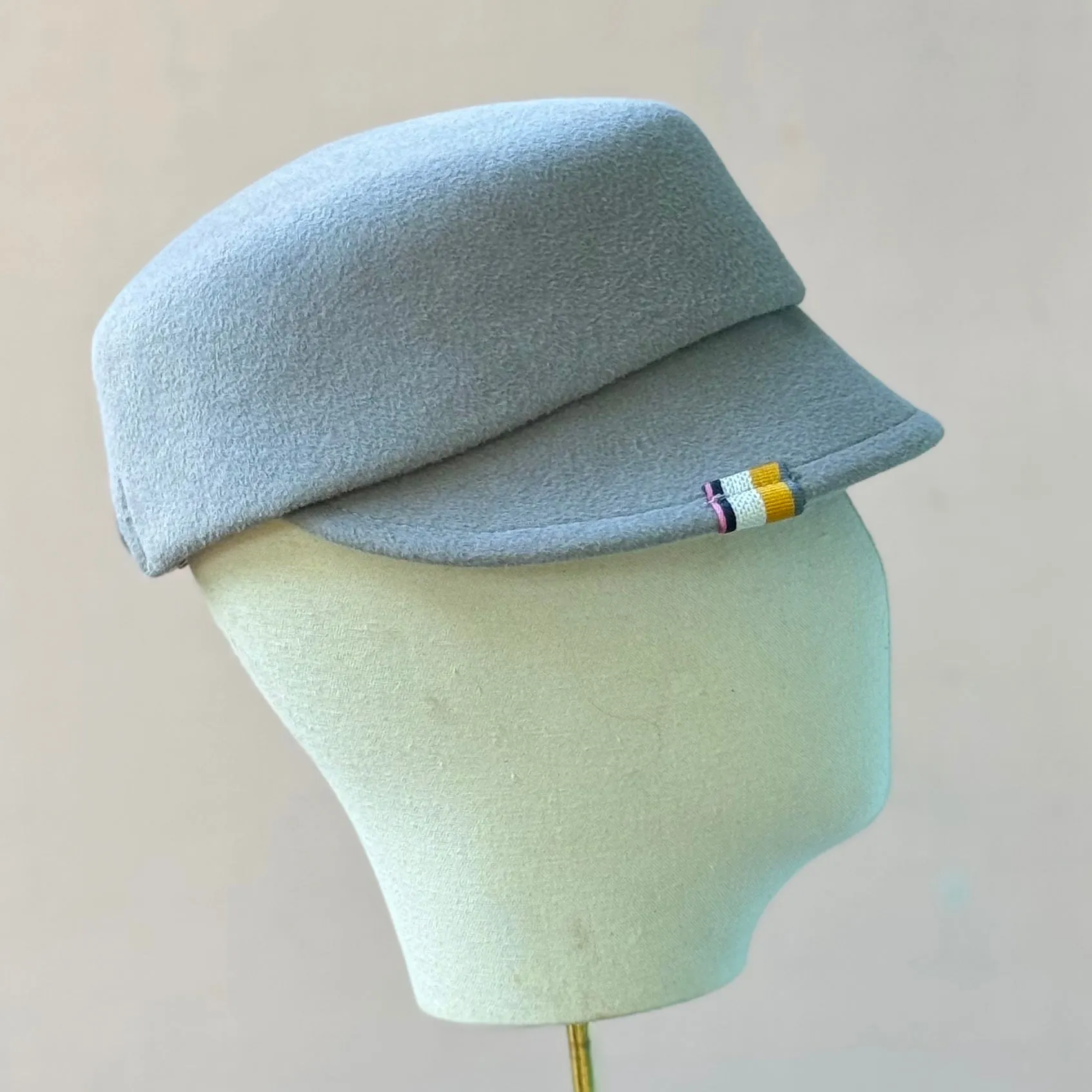 The Baxter Cap in Flannel Grey Velour Felt