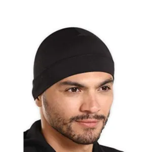 Unisex Black Color Helmet Skull Cap/topi For Men's,Women's & Kid's  (Colour And Design May Vary)