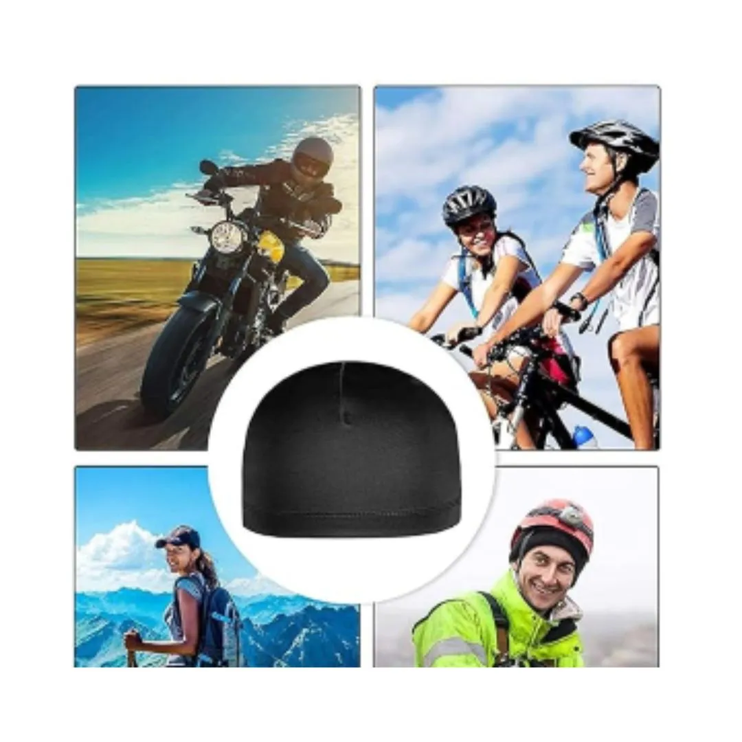 Unisex Black Color Helmet Skull Cap/topi For Men's,Women's & Kid's  (Colour And Design May Vary)