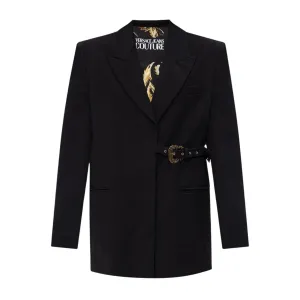 Versace Jeans Couture Baroque Buckle Black Blazer