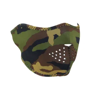 WNFM118H ZAN® Half Mask- Neoprene- Woodland Camo