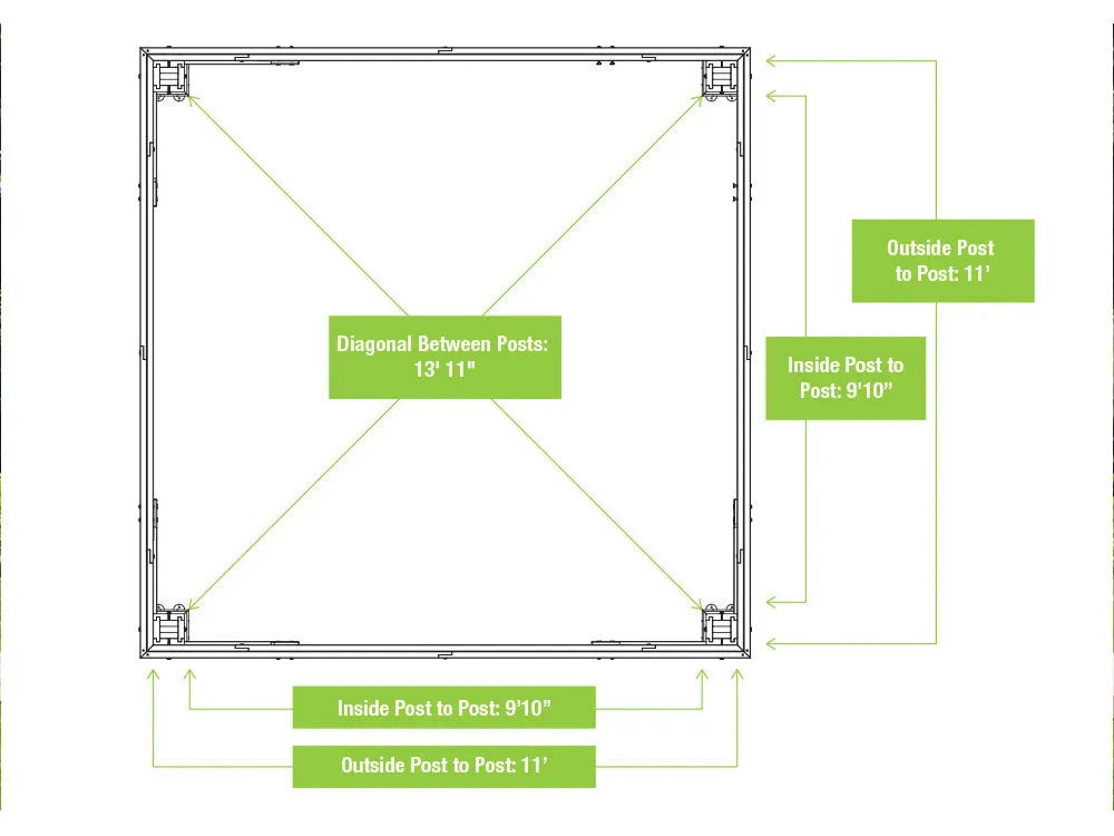 Yardistry 12ft x 12ft (3.7 x 3.7m) Cedar Gazebo with Double Privacy Wall & Aluminium Roof